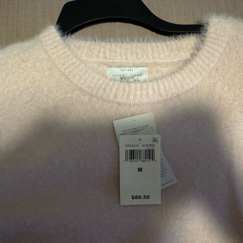 Lucky Brand Women's Soft Light Pink Sweater